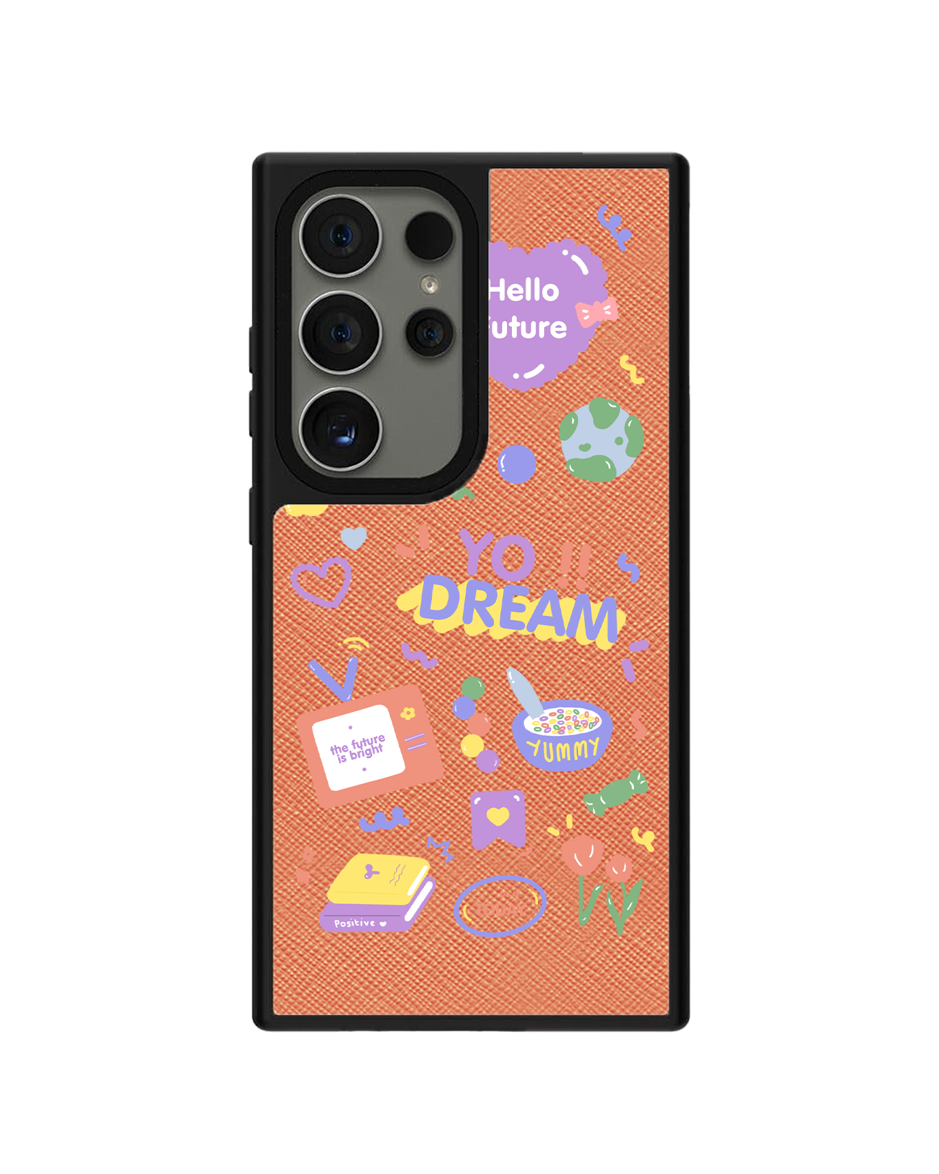 Android Leather Grip - Hello Future
