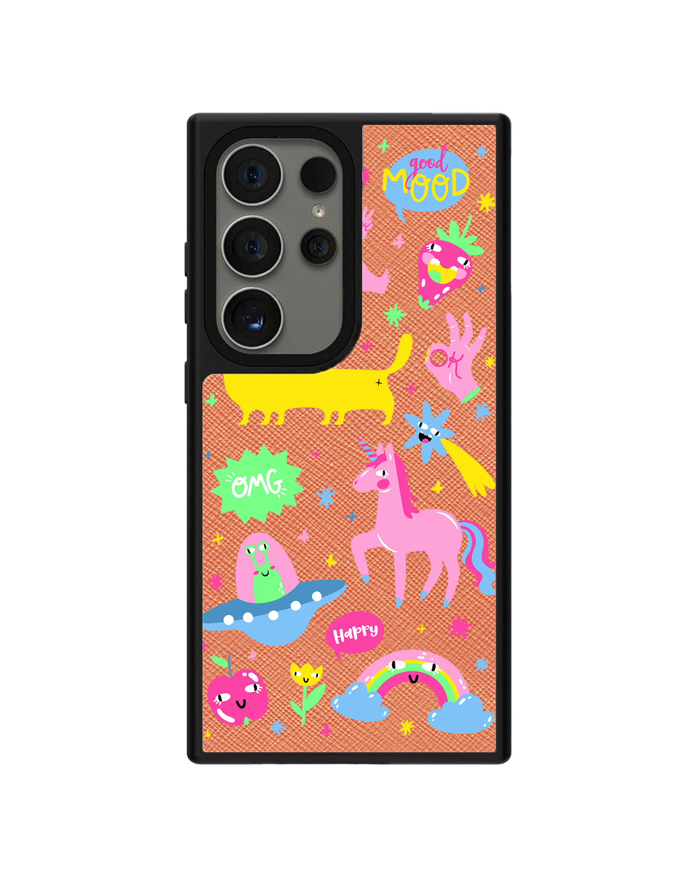 Android Leather Grip - Monster Say Good Mood