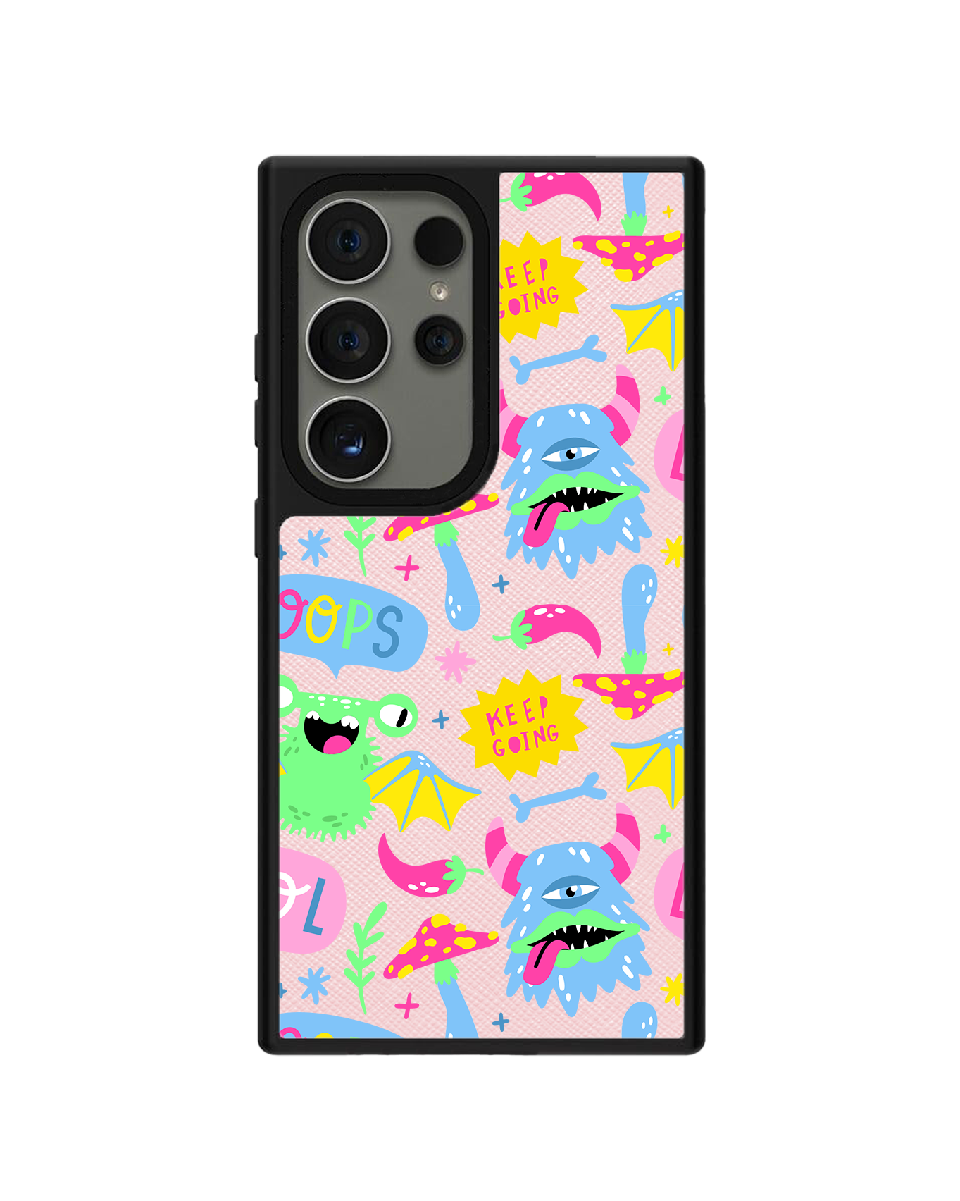 Android Leather Grip - Monster Say Keep Going
