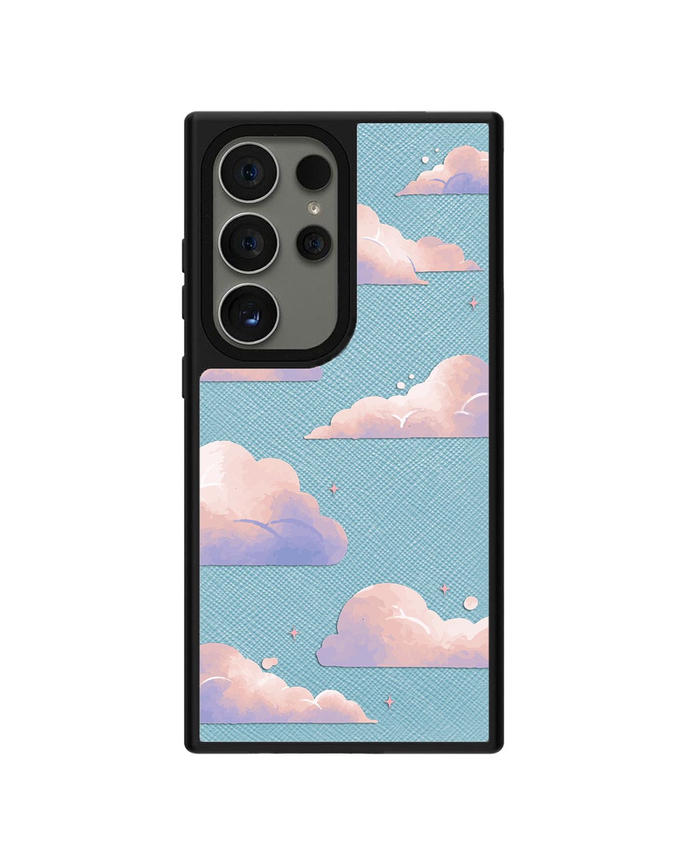 Android Leather Grip - Pastel Clouds