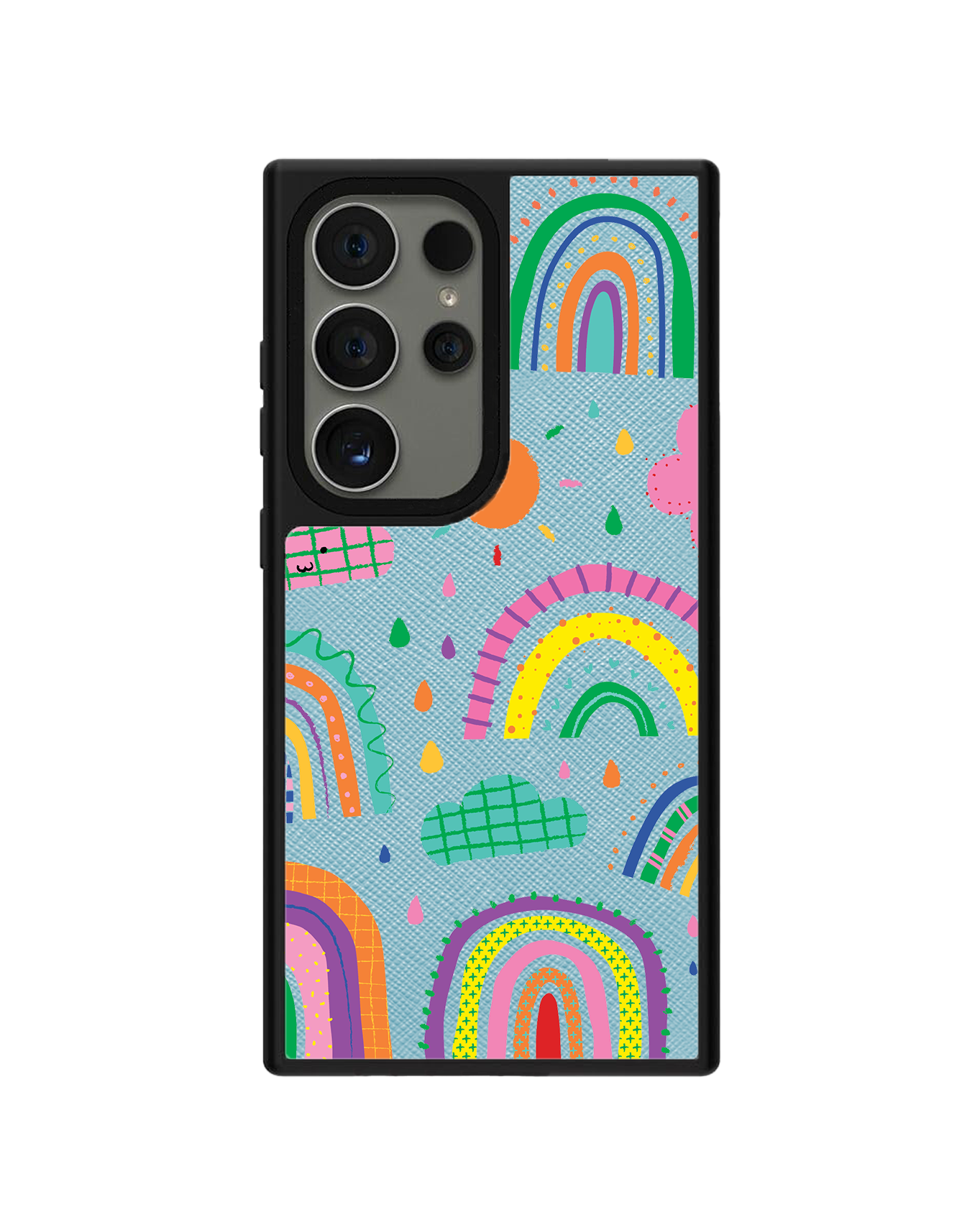 Android Leather Grip - Rainbow