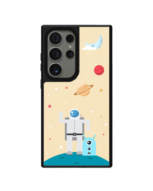 Android Leather Grip - Blue Alien