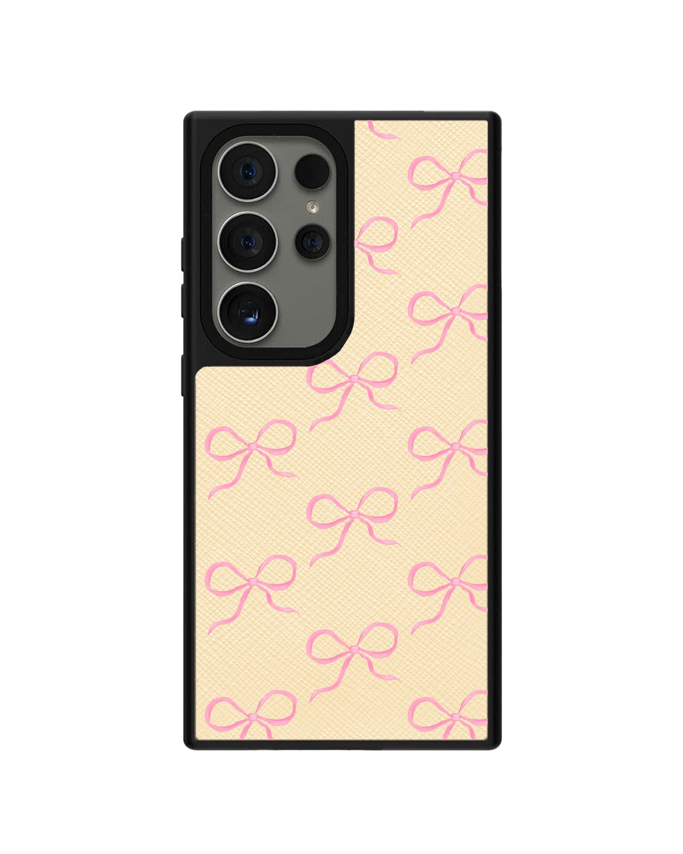Android Leather Grip - Coquette Pink Bow
