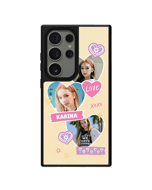 Android Leather Grip - Face Grid Love