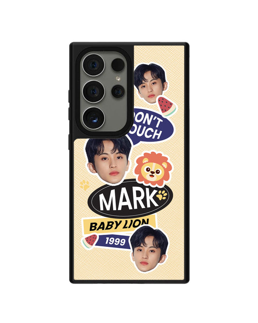 Android Leather Grip - Face Grid Baby Lion