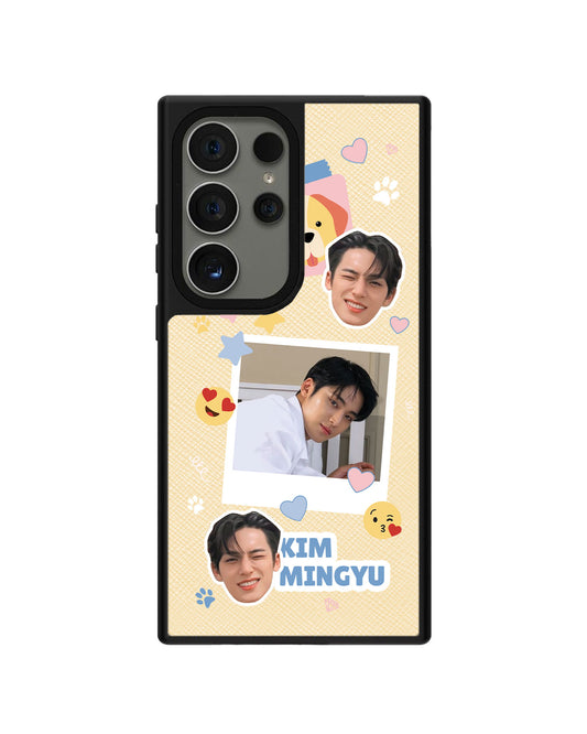 Android Leather Grip - Face Grid Polaroid