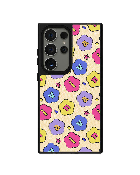 Android Leather Grip - CUSTOM MONOGRAM 3.0 Flower Petals 2.0