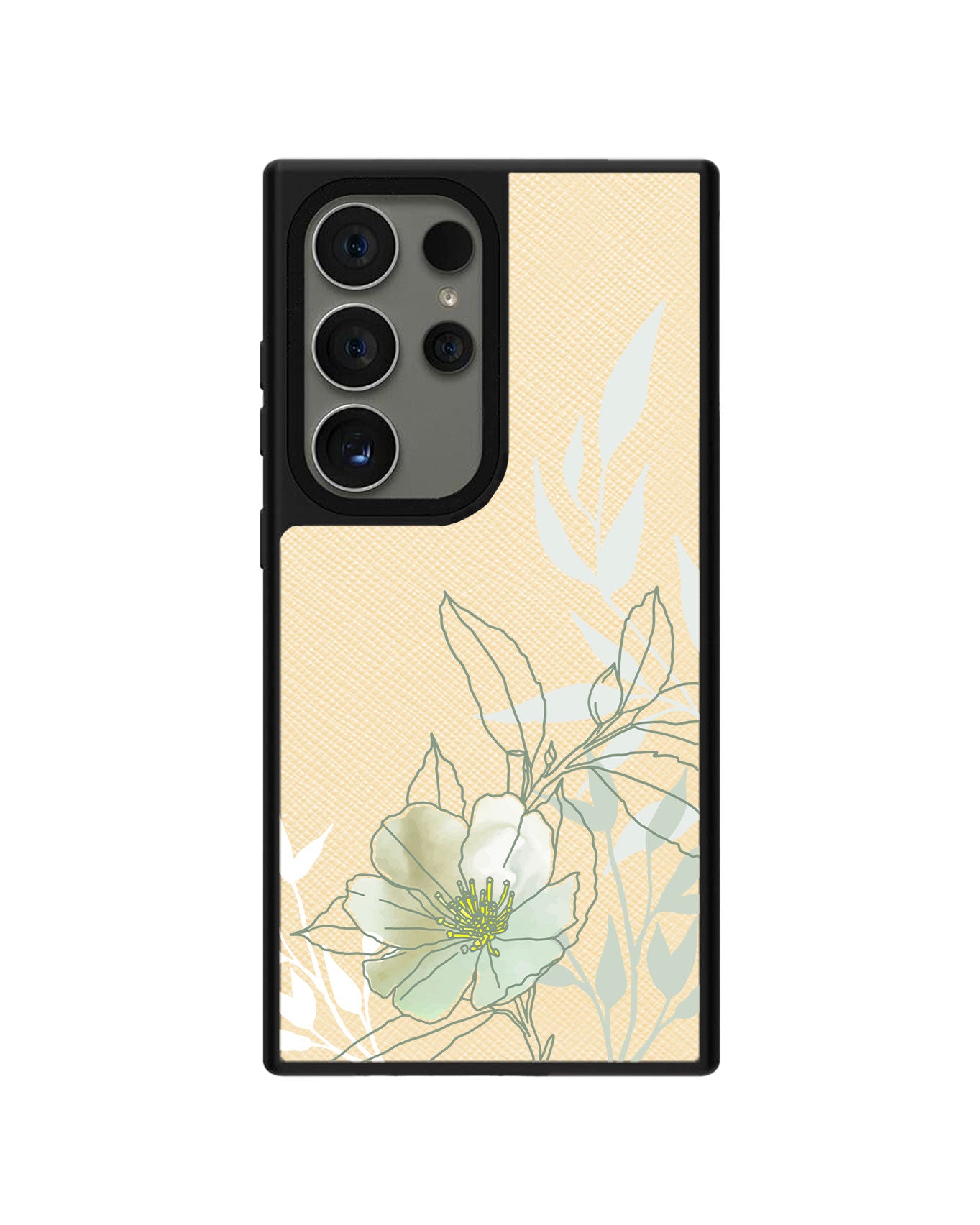 Android Leather Grip - Greenmint Lily