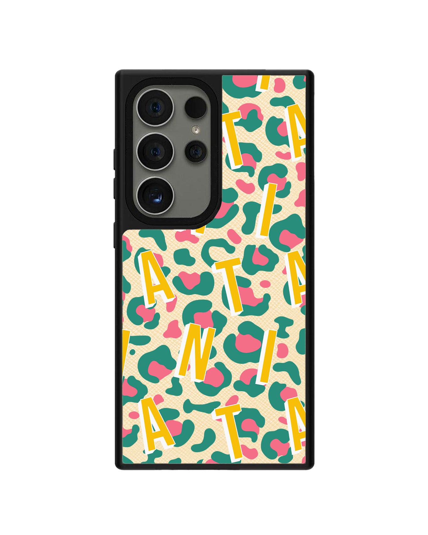 Android Leather Grip - CUSTOM MONOGRAM 3.0 Leopard 4.0