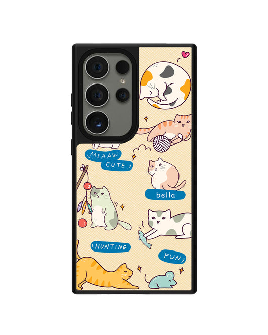 Android Leather Grip - Playful Cat 2.0