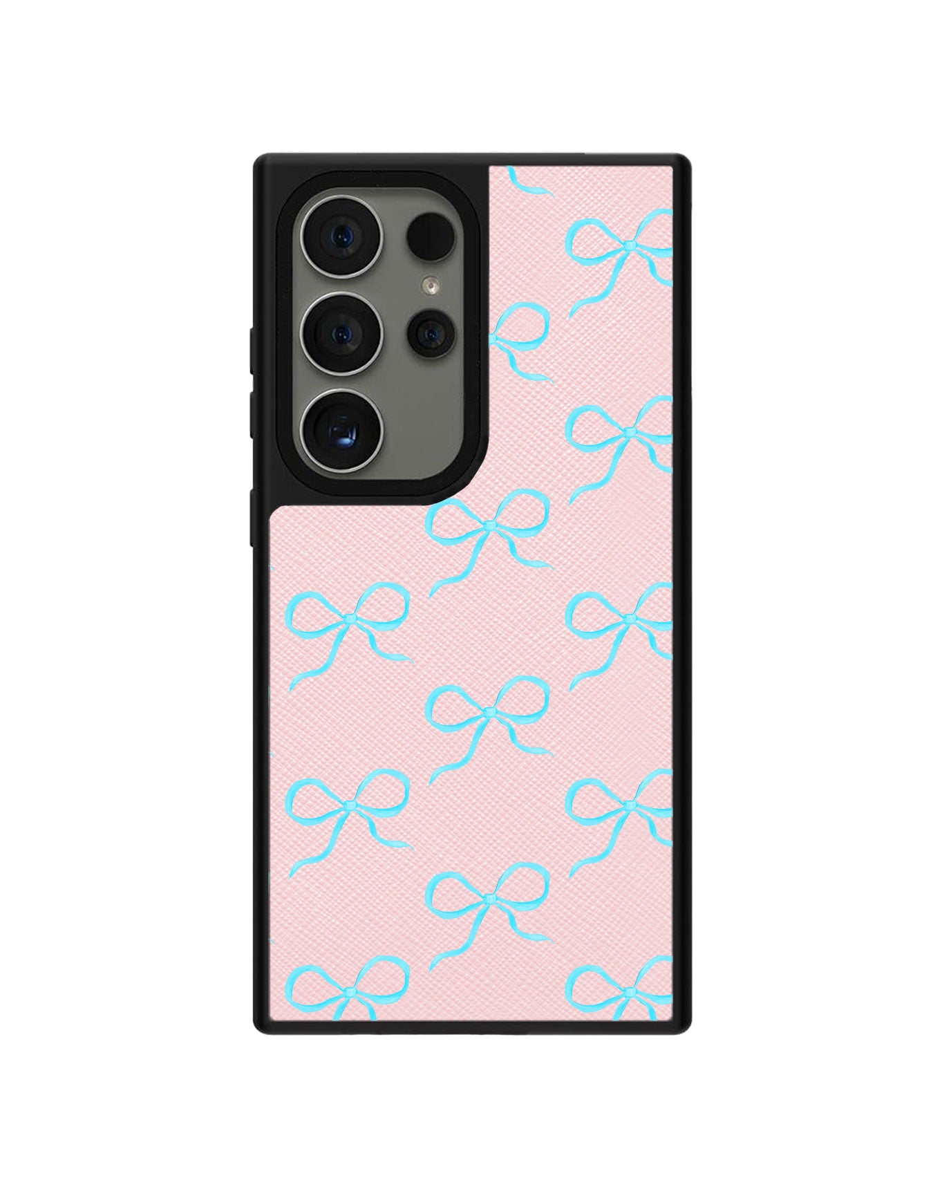 Android Leather Grip - Coquette Blue Bow