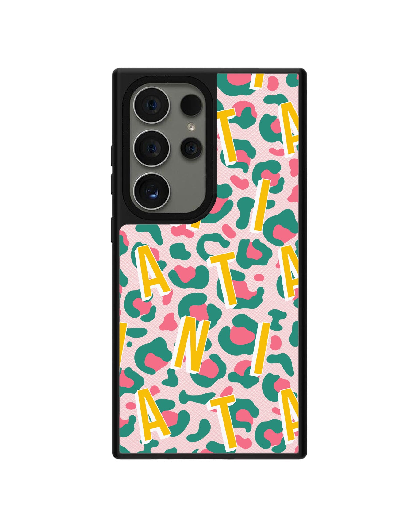 Android Leather Grip - CUSTOM MONOGRAM 3.0 Leopard 4.0