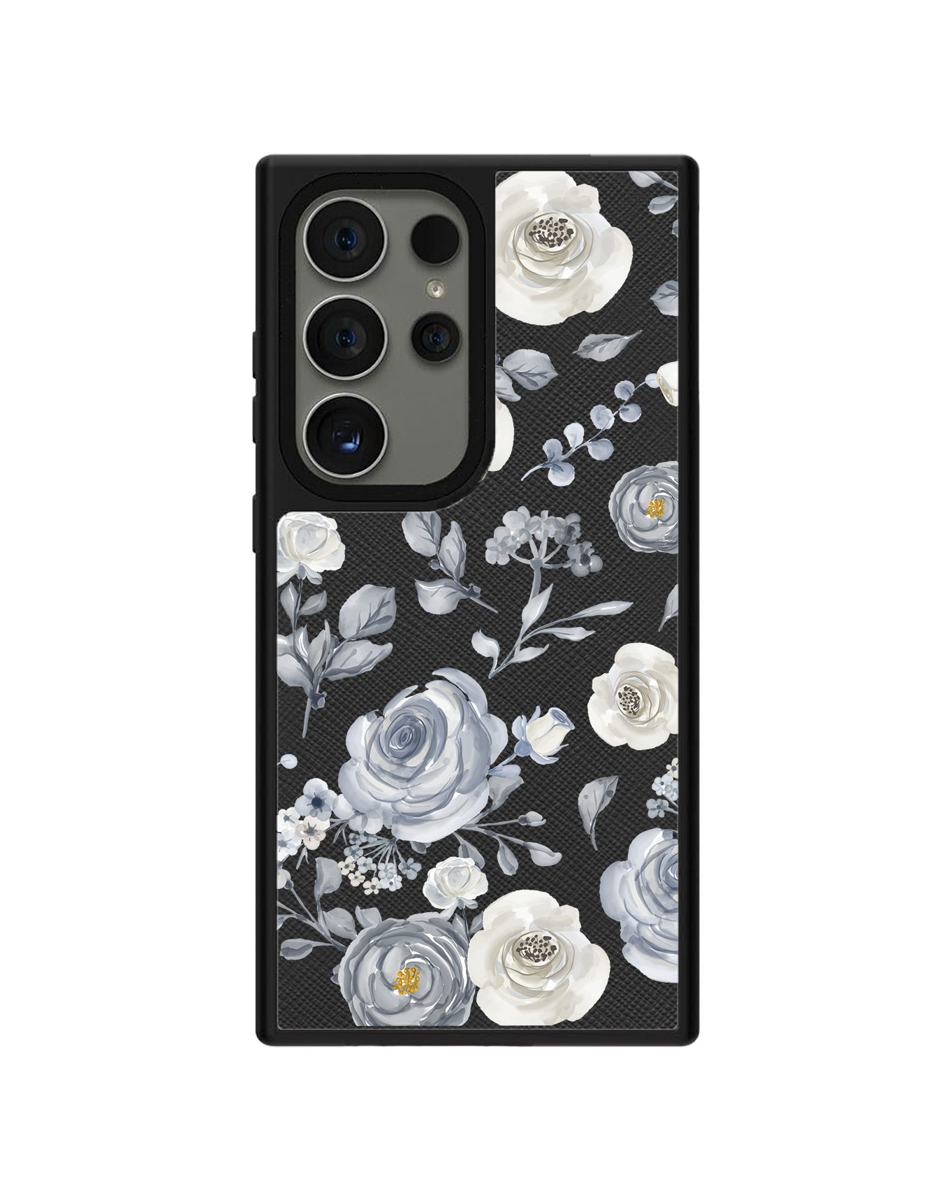Android Leather Grip - Blue Rose
