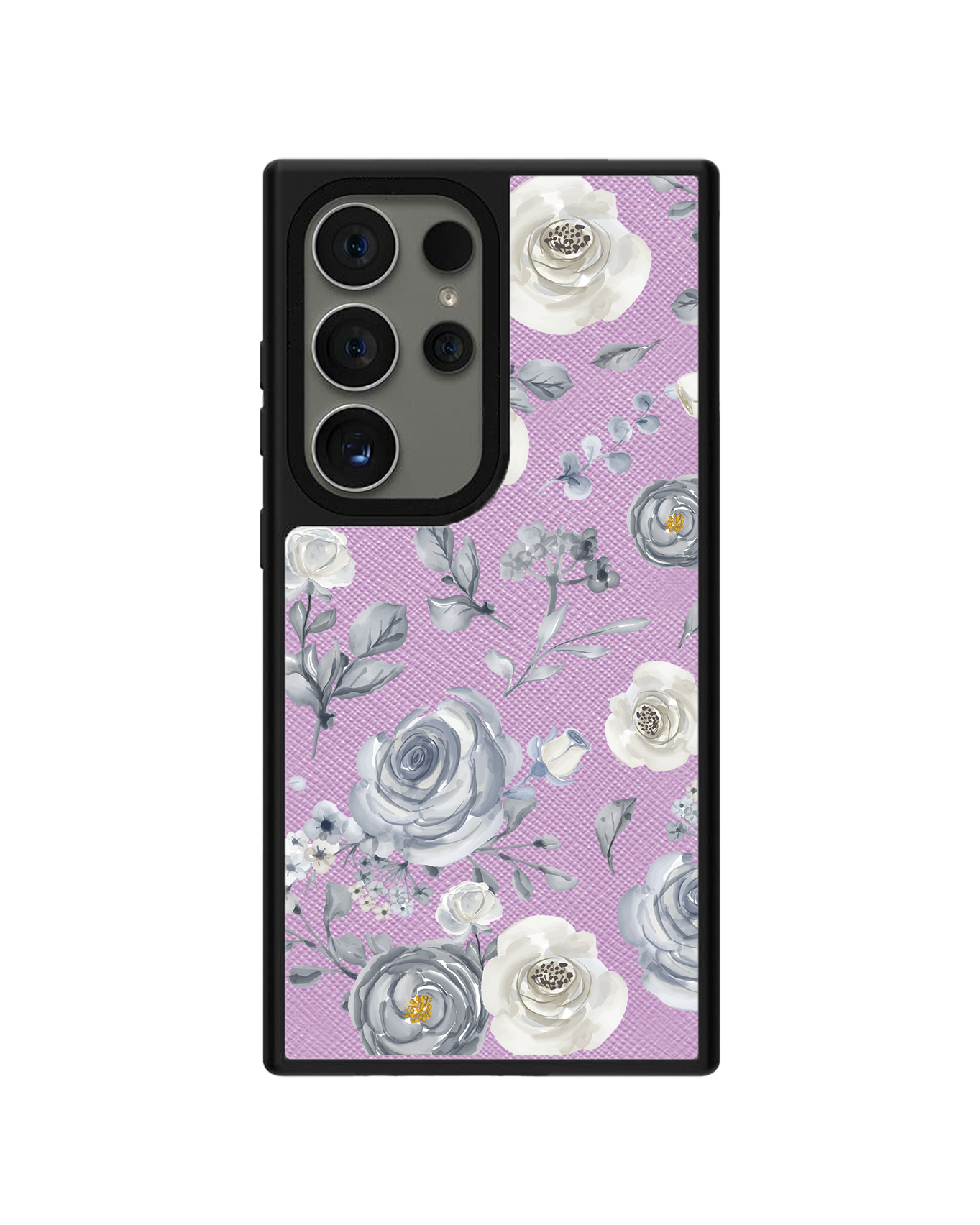 Android Leather Grip - Blue Rose