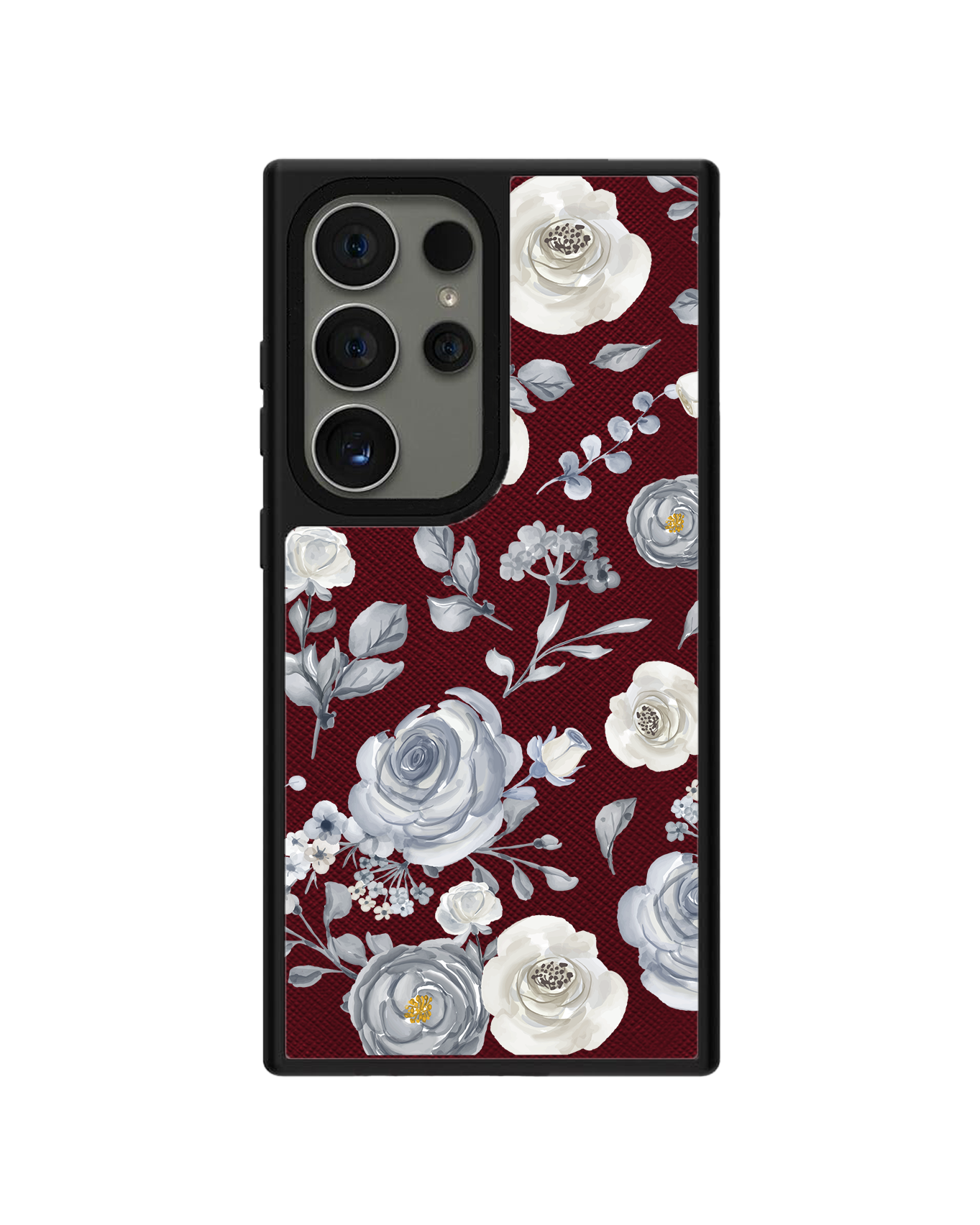 Android Leather Grip - Blue Rose