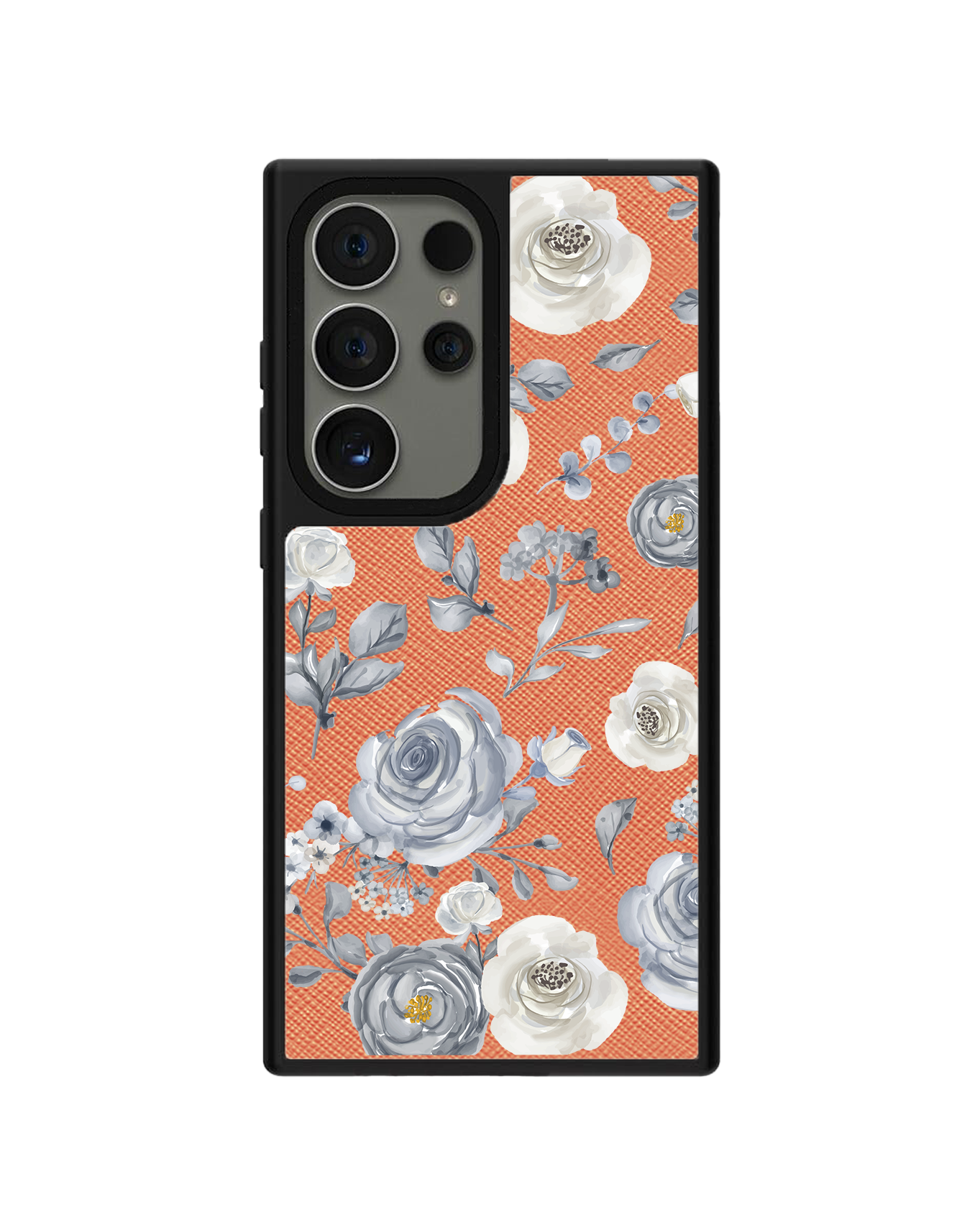 Android Leather Grip - Blue Rose