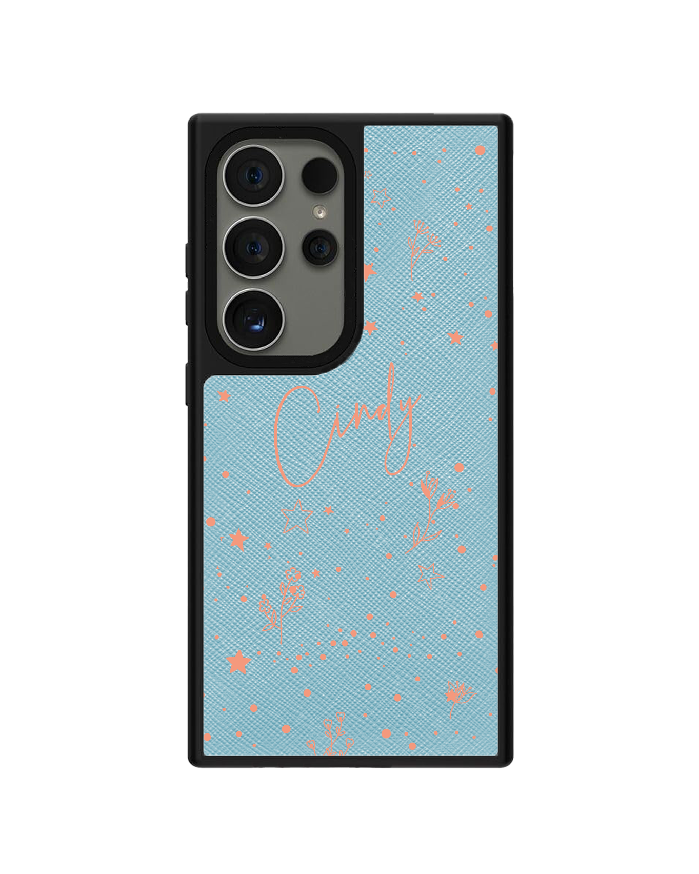 Android Leather Grip - Coral Constellation