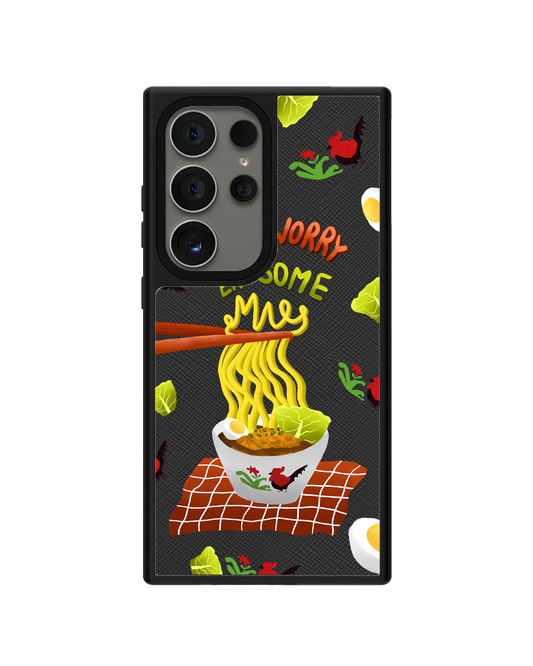 Android Leather Grip - Go Eat Some Mie