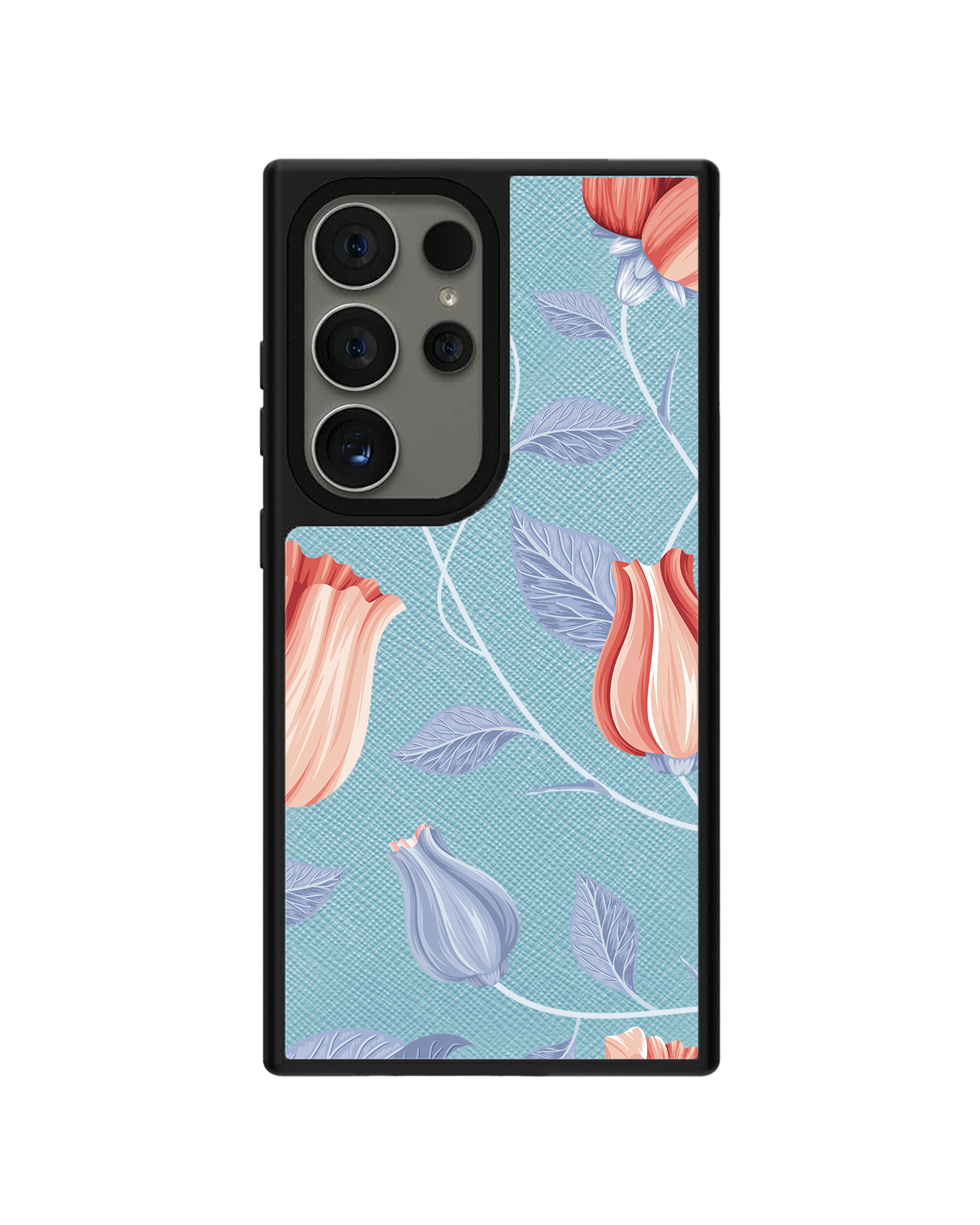 Android Leather Grip - Red Tulip