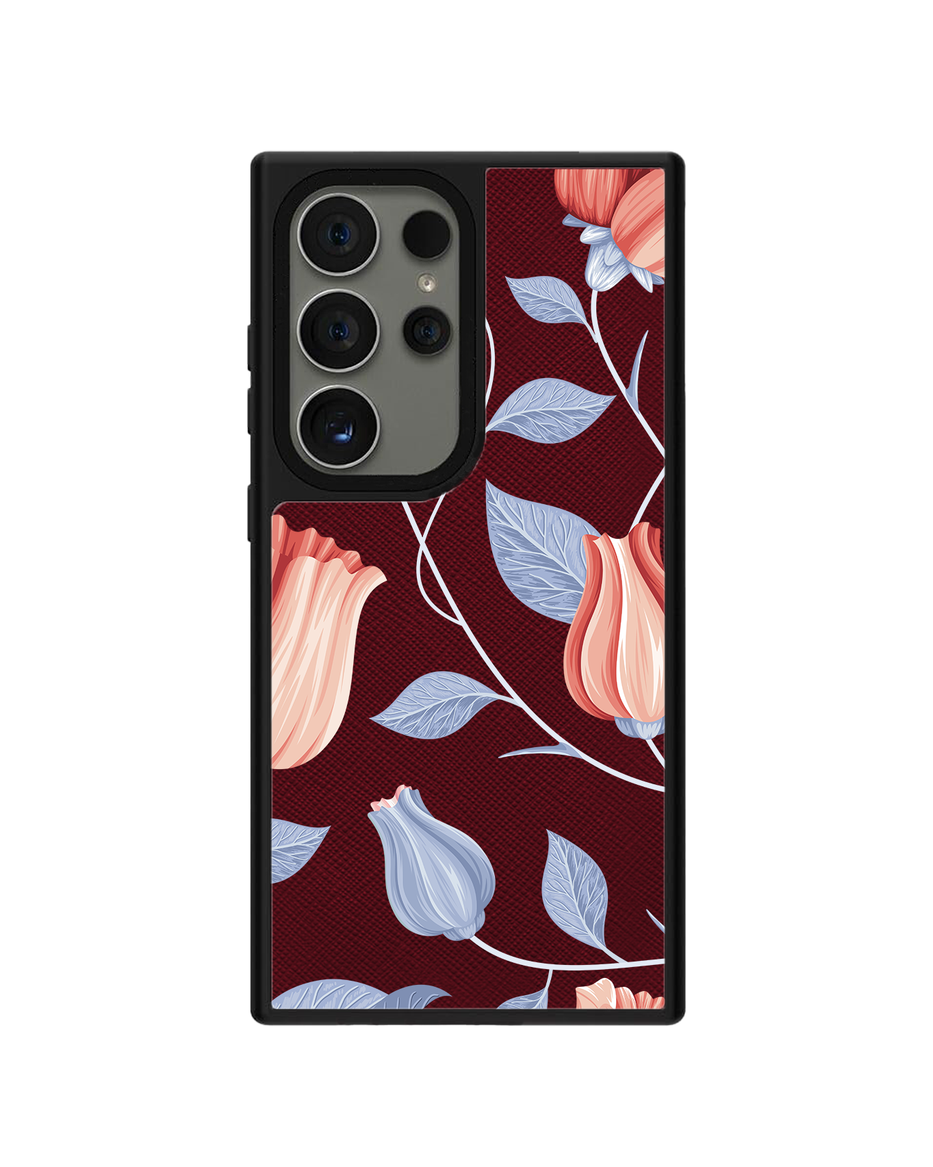 Android Leather Grip - Red Tulip