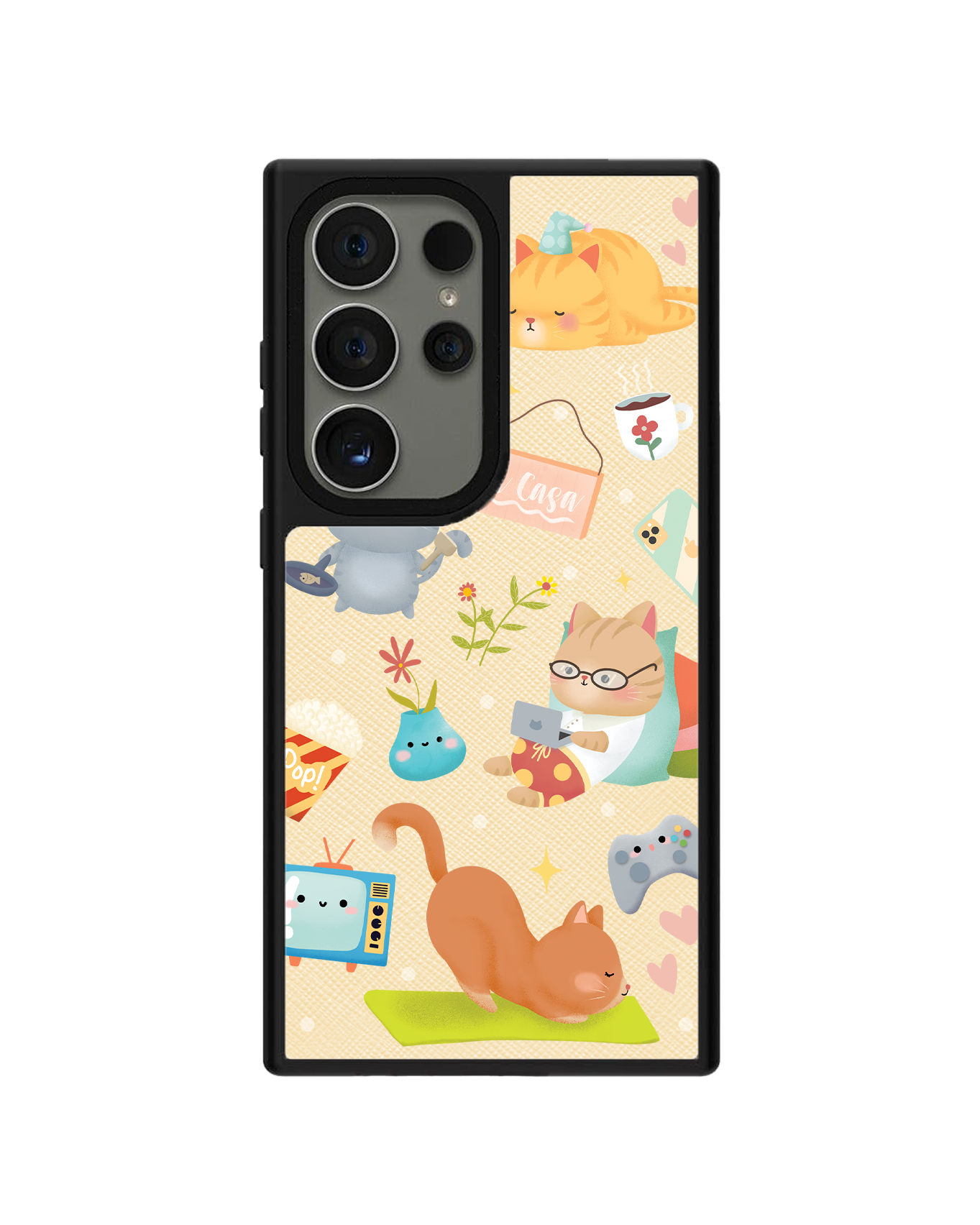 Android Leather Grip - Stay Home