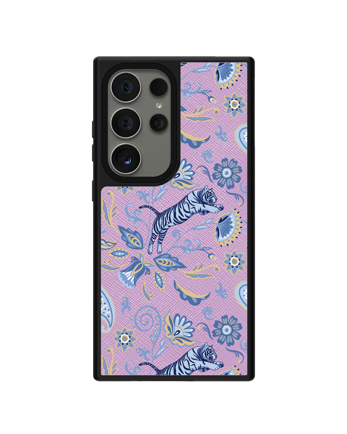 Android Leather Grip - Tiger & Floral