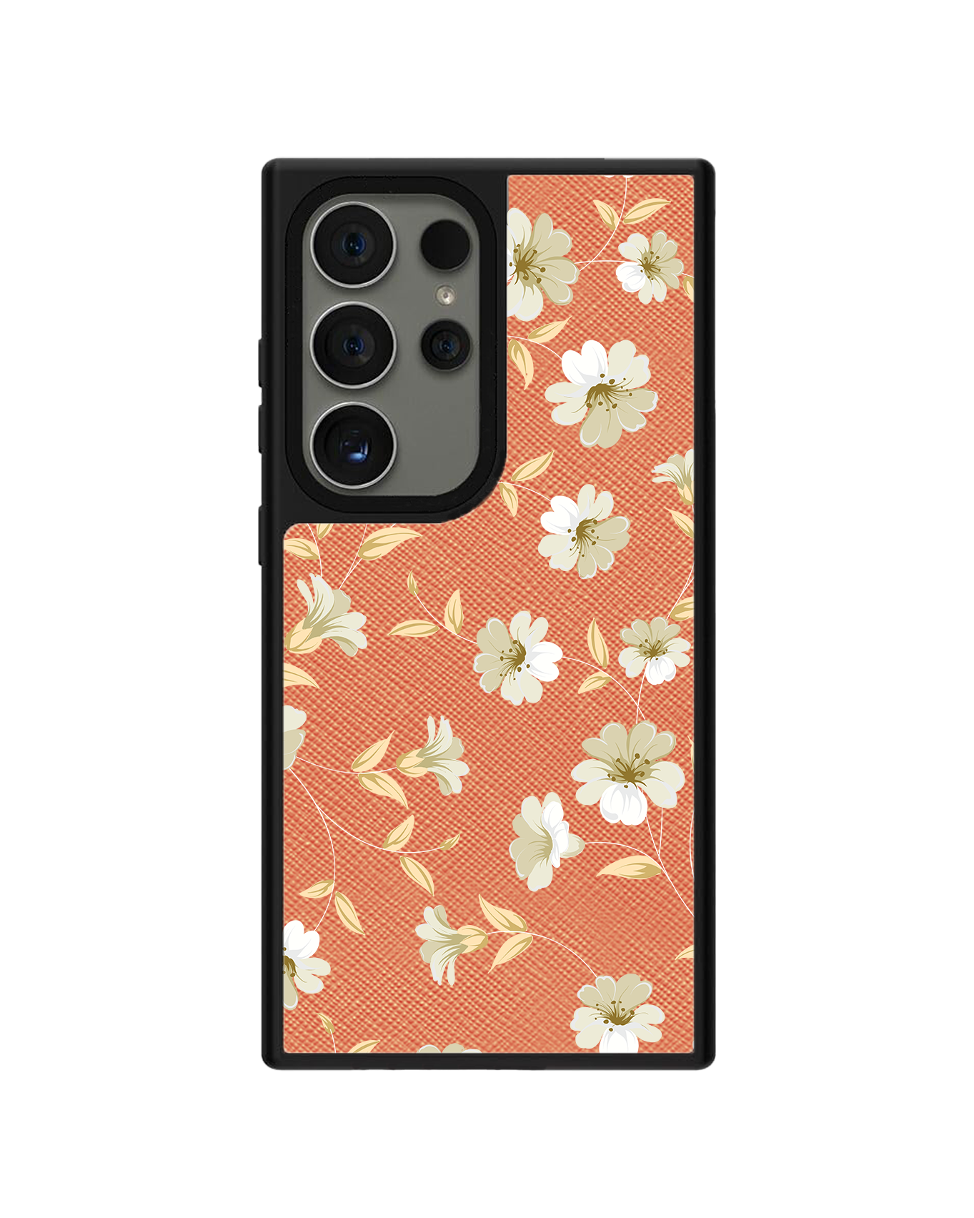 Android Leather Grip - White Magnolia