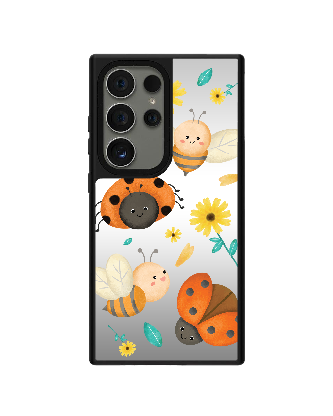 Android Mirror Grip - Ladybug & Bee