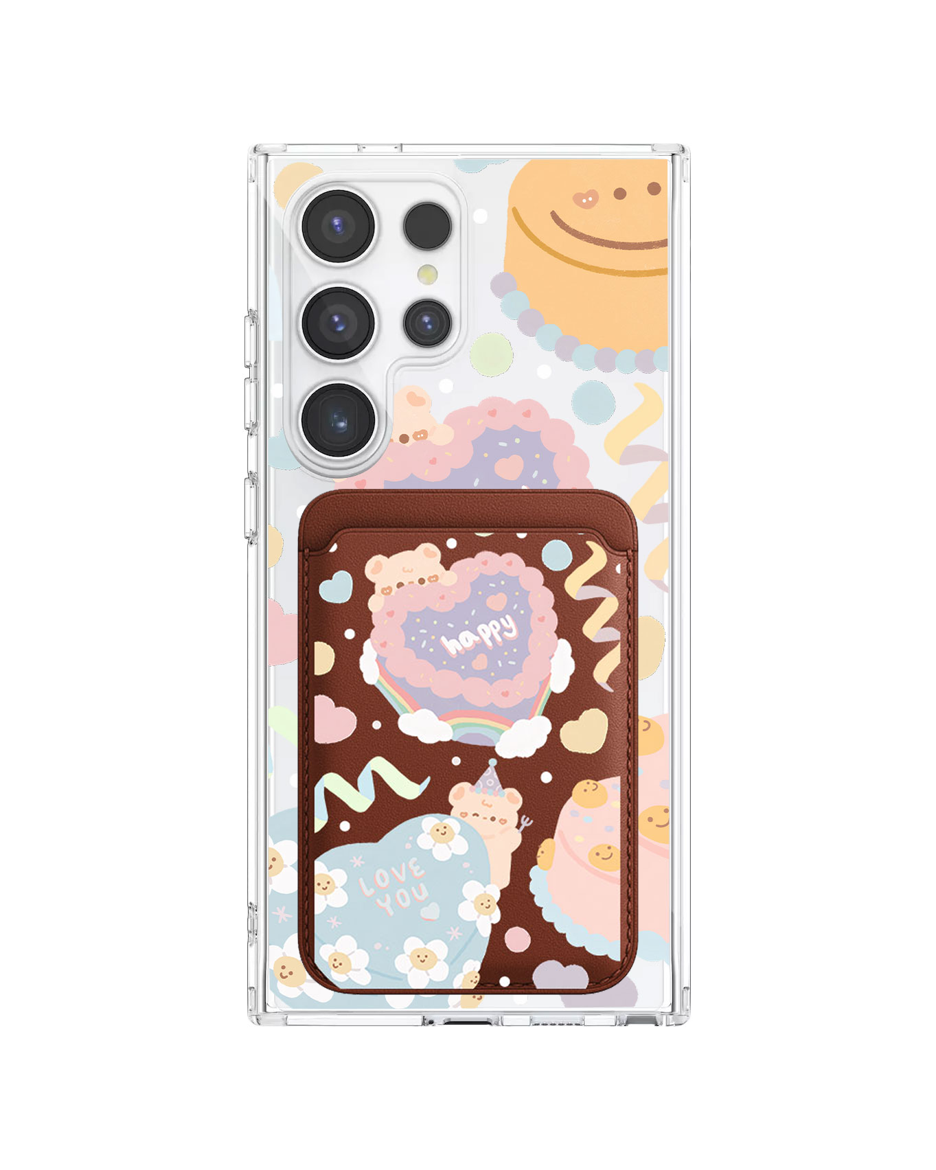 Android Magnetic Wallet Case - Cake Party