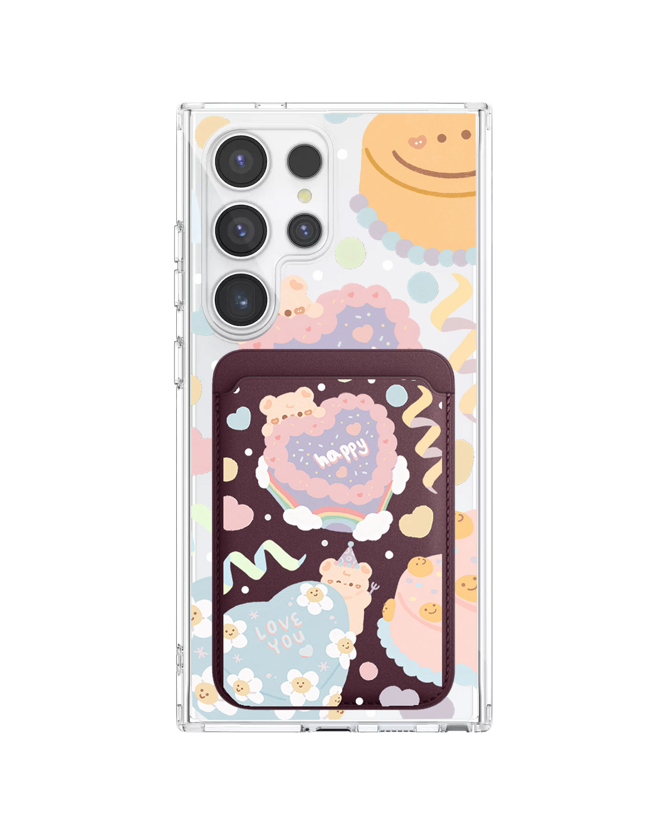 Android Magnetic Wallet Case - Cake Party