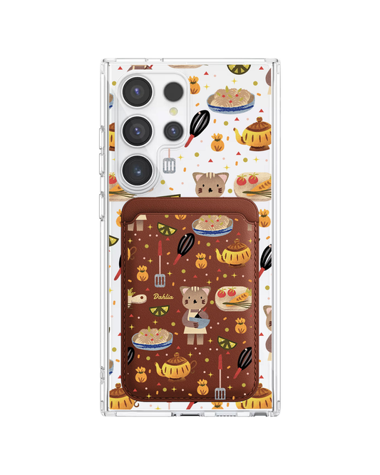 Android Magnetic Wallet Case - Cooking Cat
