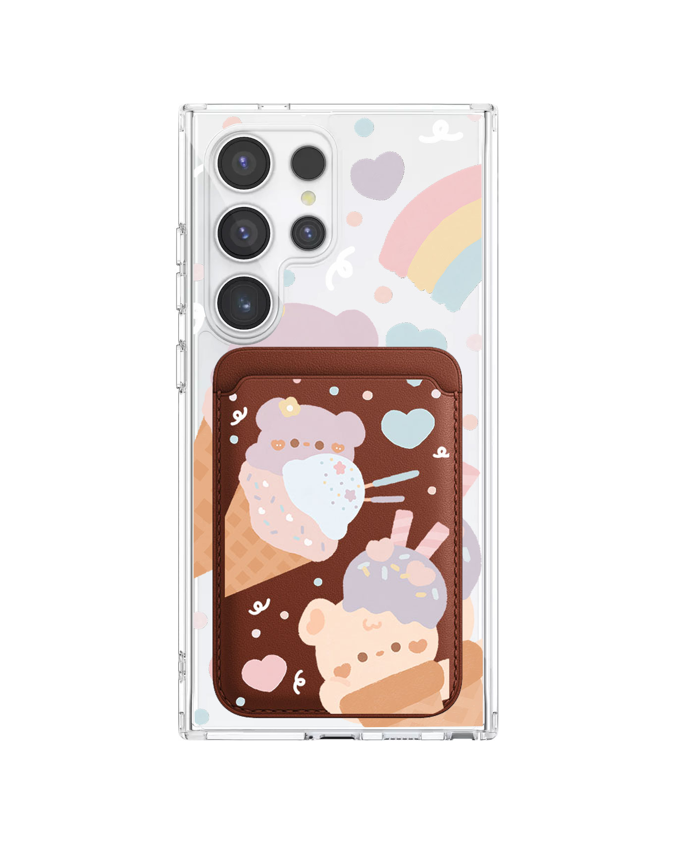Android Magnetic Wallet Case - Ice Cream for Teddy