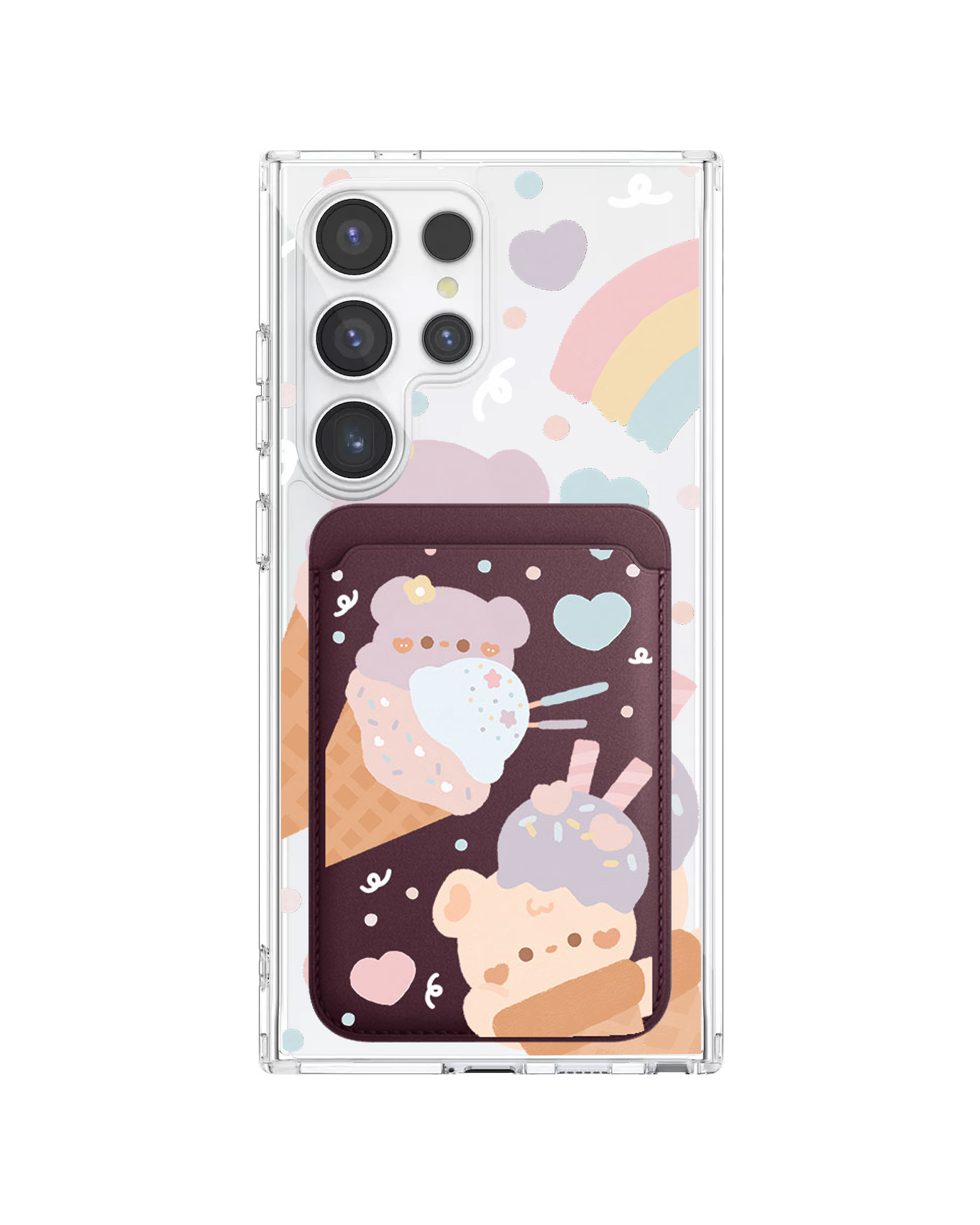 Android Magnetic Wallet Case - Ice Cream for Teddy