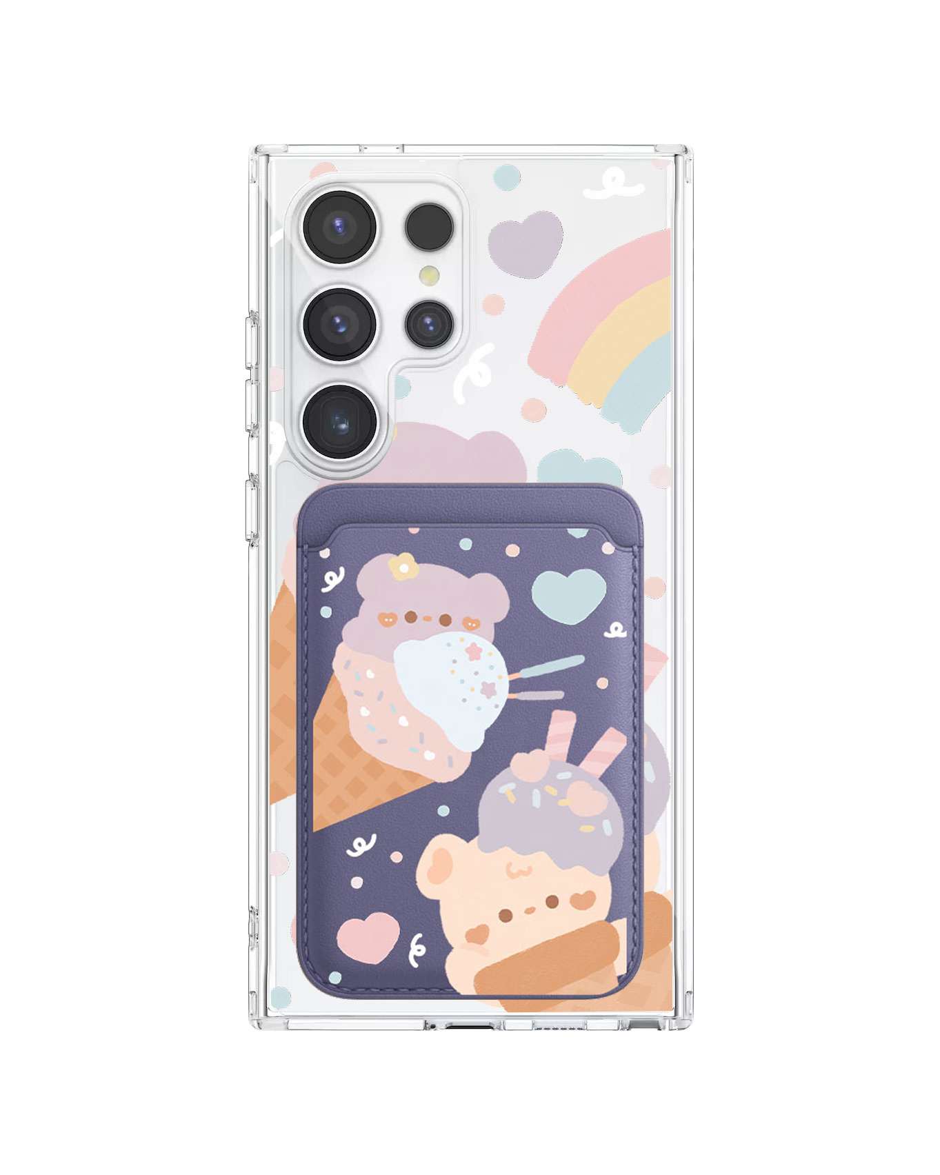 Android Magnetic Wallet Case - Ice Cream for Teddy