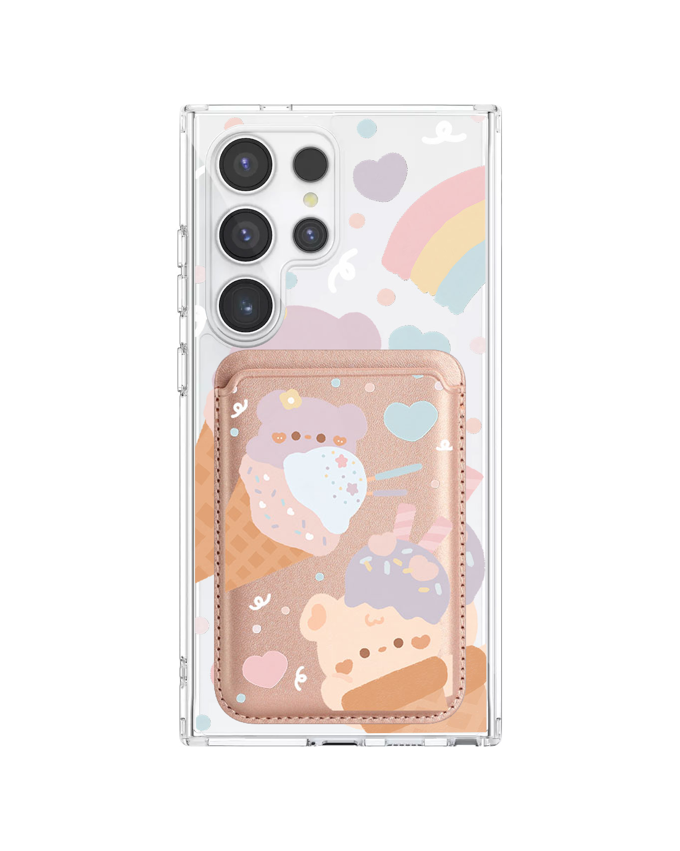 Android Magnetic Wallet Case - Ice Cream for Teddy