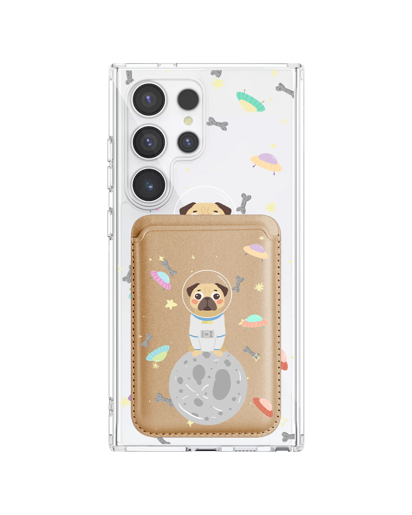 Android Magnetic Wallet Case - Pugstronaut
