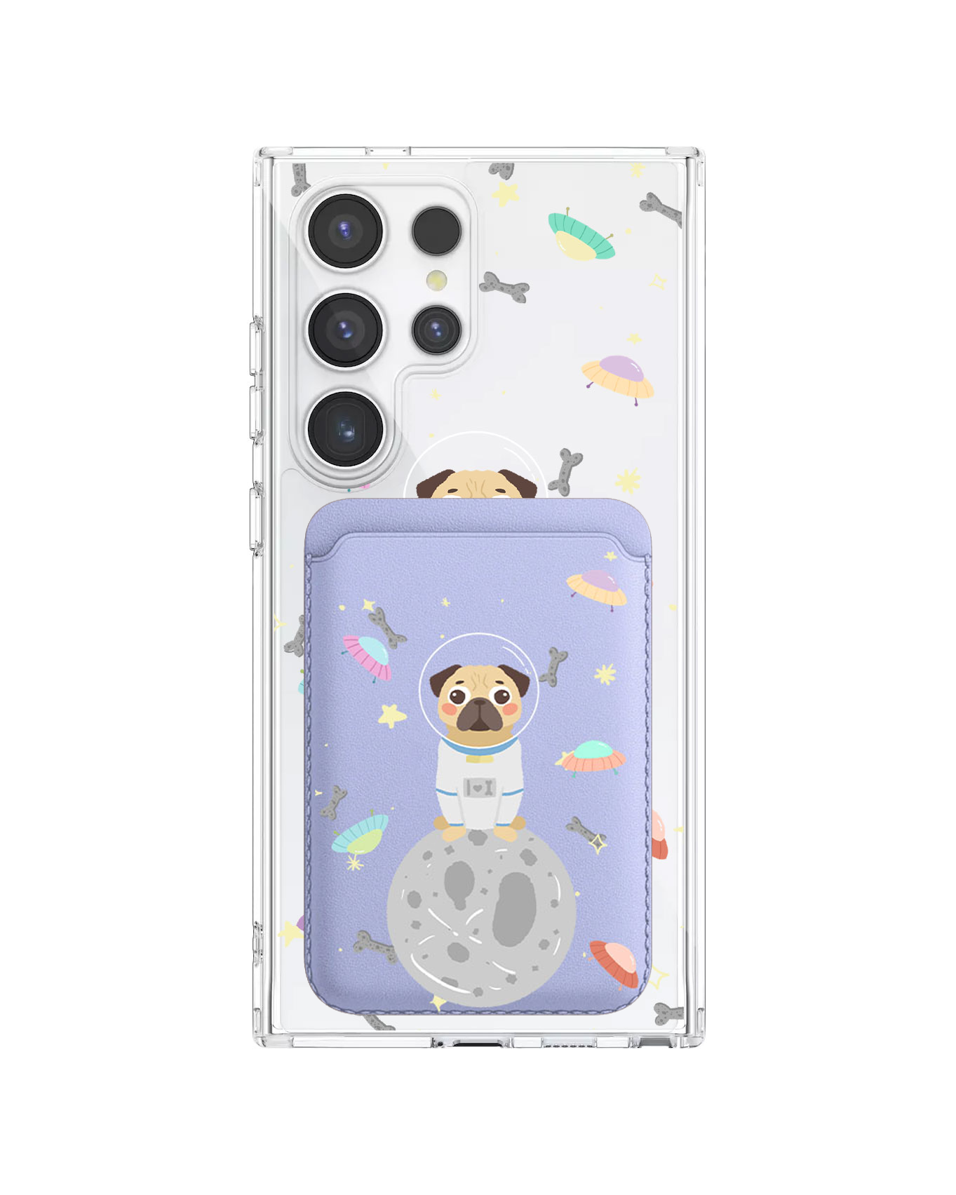 Android Magnetic Wallet Case - Pugstronaut