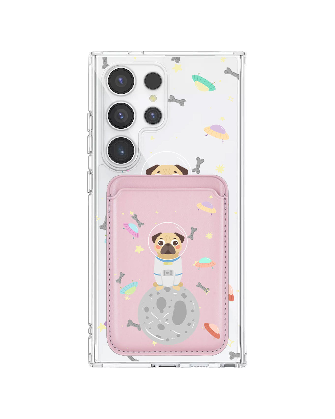 Android Magnetic Wallet Case - Pugstronaut