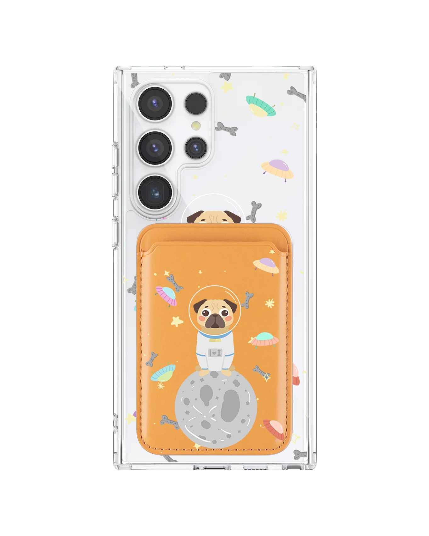 Android Magnetic Wallet Case - Pugstronaut