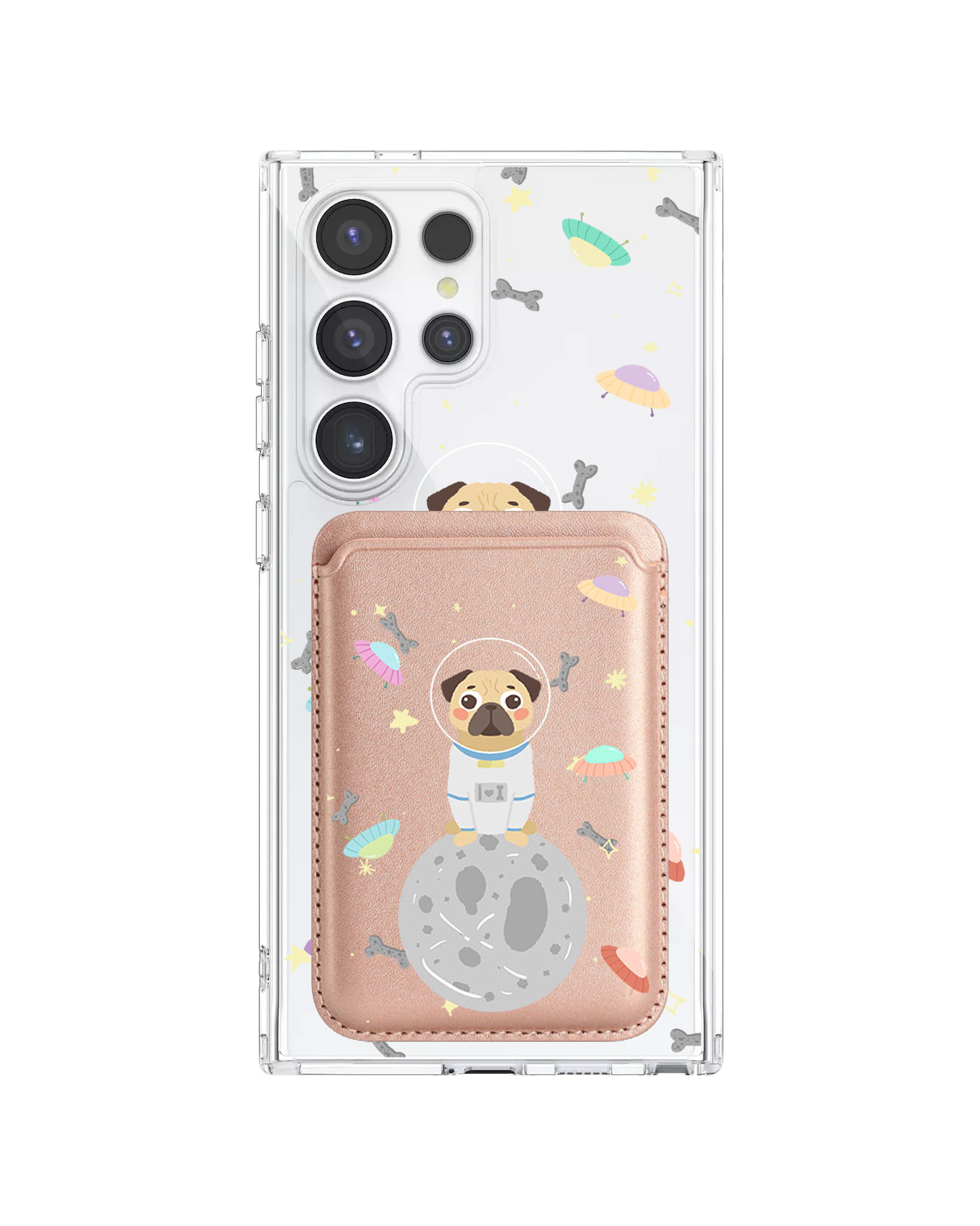 Android Magnetic Wallet Case - Pugstronaut