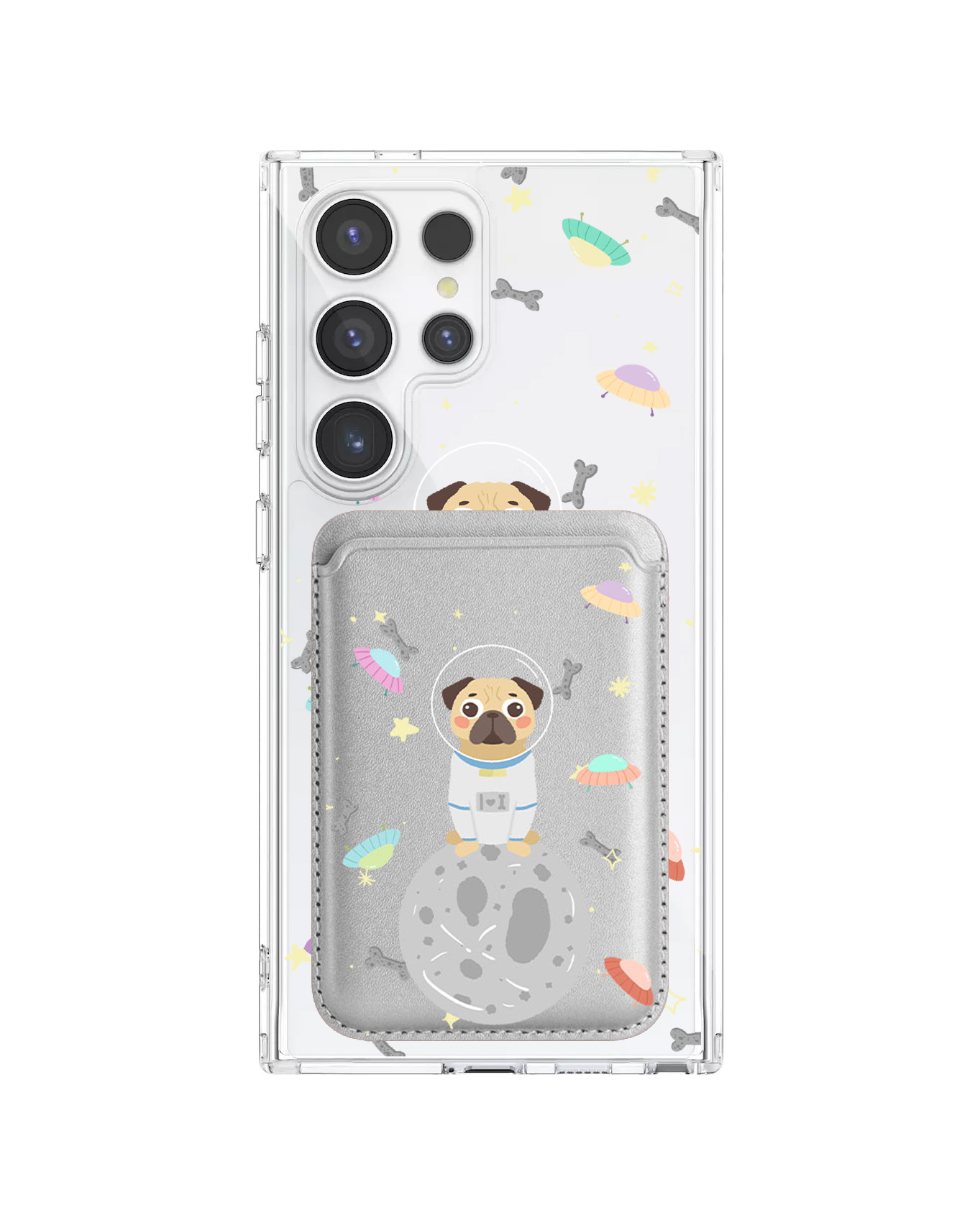 Android Magnetic Wallet Case - Pugstronaut