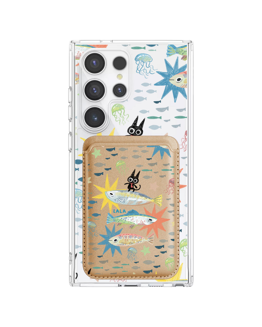 Android Magnetic Wallet Case - The Fish Surfer