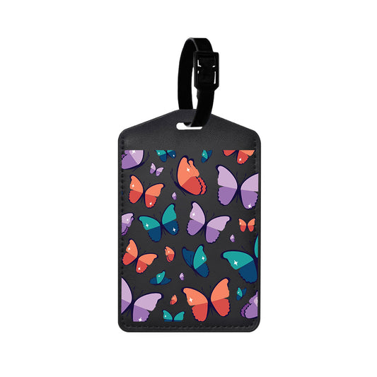 Vegan Leather Bag Tag - Butterfly