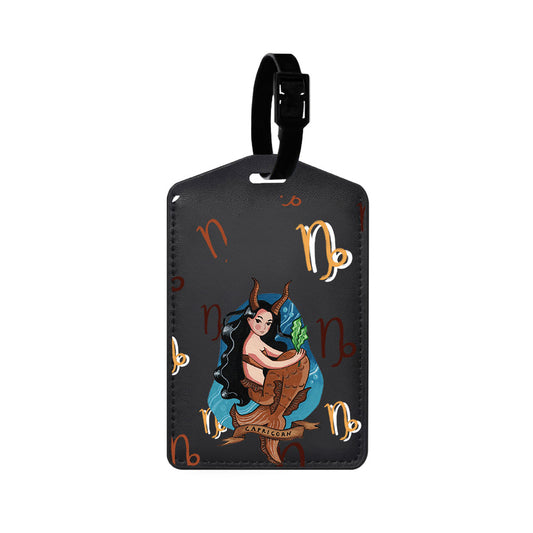 Vegan Leather Bag Tag - Capricorn