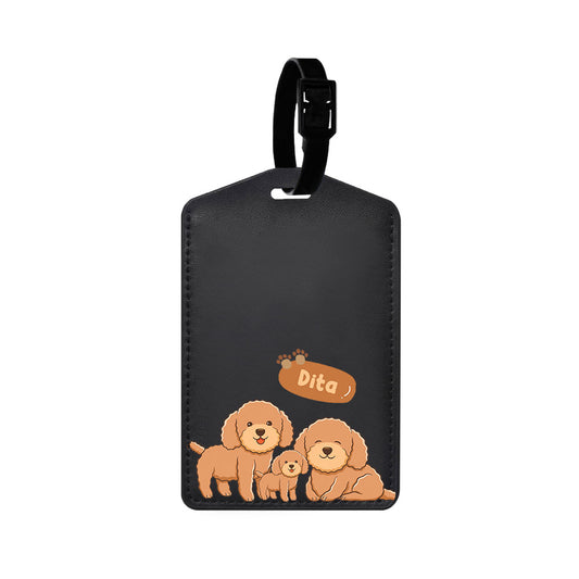 Vegan Leather Bag Tag - Poodle Squad 4.0
