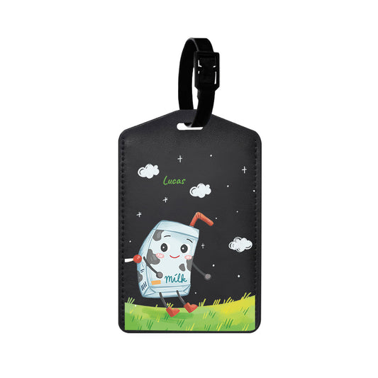 Vegan Leather Bag Tag - Milk to My Cookies (Couple Case)
