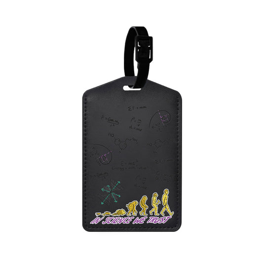 Vegan Leather Bag Tag - Science 1.0