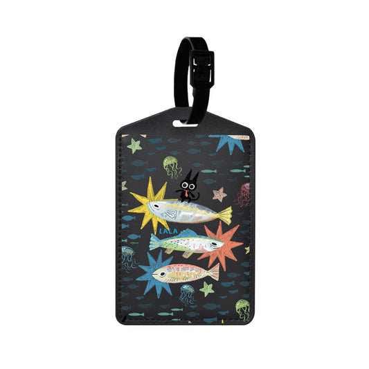 Vegan Leather Bag Tag - The Fish Surfer