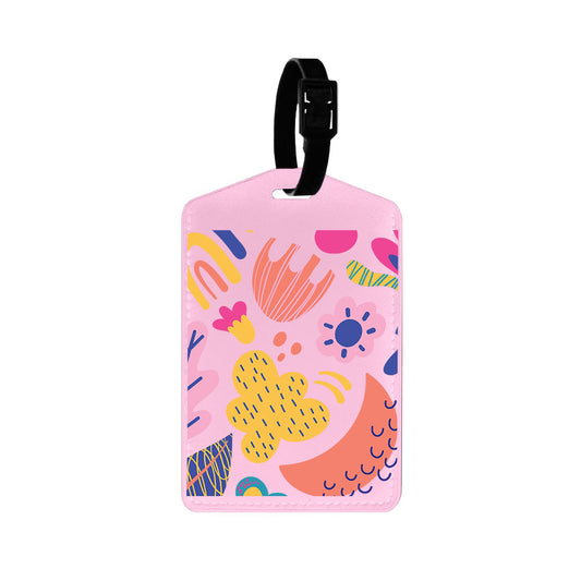 Vegan Leather Bag Tag - Florals