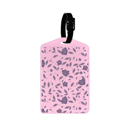 Vegan Leather Bag Tag - Sketchy Flower 4.0